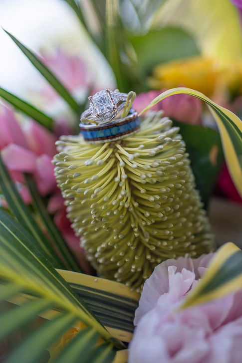 Wedding - Web Samples -Kailua Kona Wedding Photographer - Wedding Rings on a Flower Stem.j
