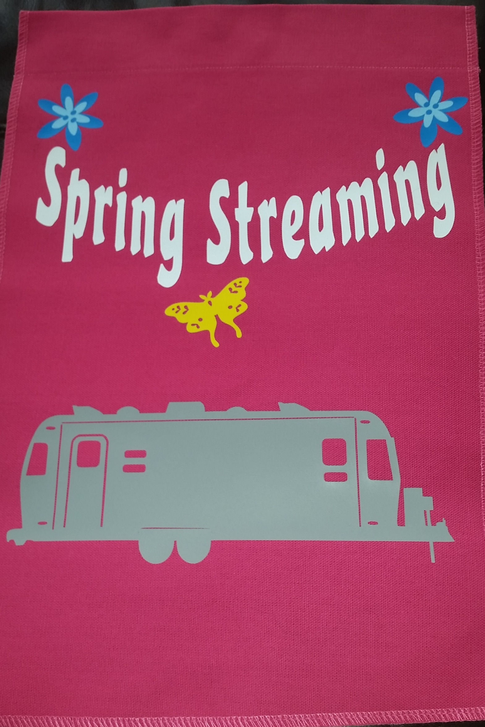 Spring Streaming Garden or Camping Flag