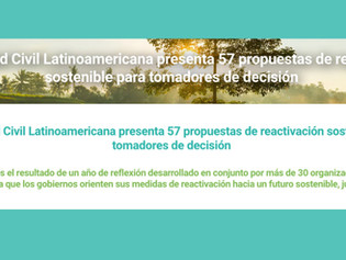 La Sociedad Civil Latinoamericana presenta 57 propuestas de reactivación sostenible
