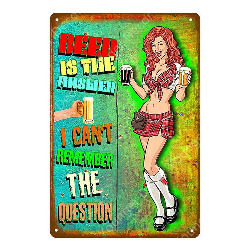 Thumbnail: Pin Up Girls Vintage Style Metal Signs 