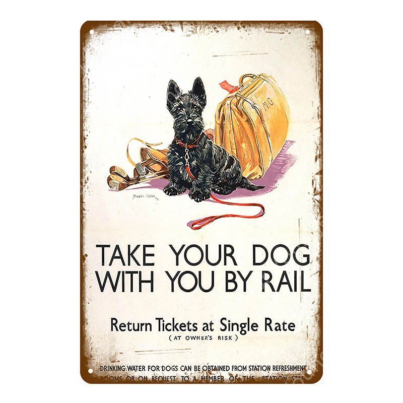 Thumbnail: Caution Pet Tin Vintage Pub Wall Plaques YI-178