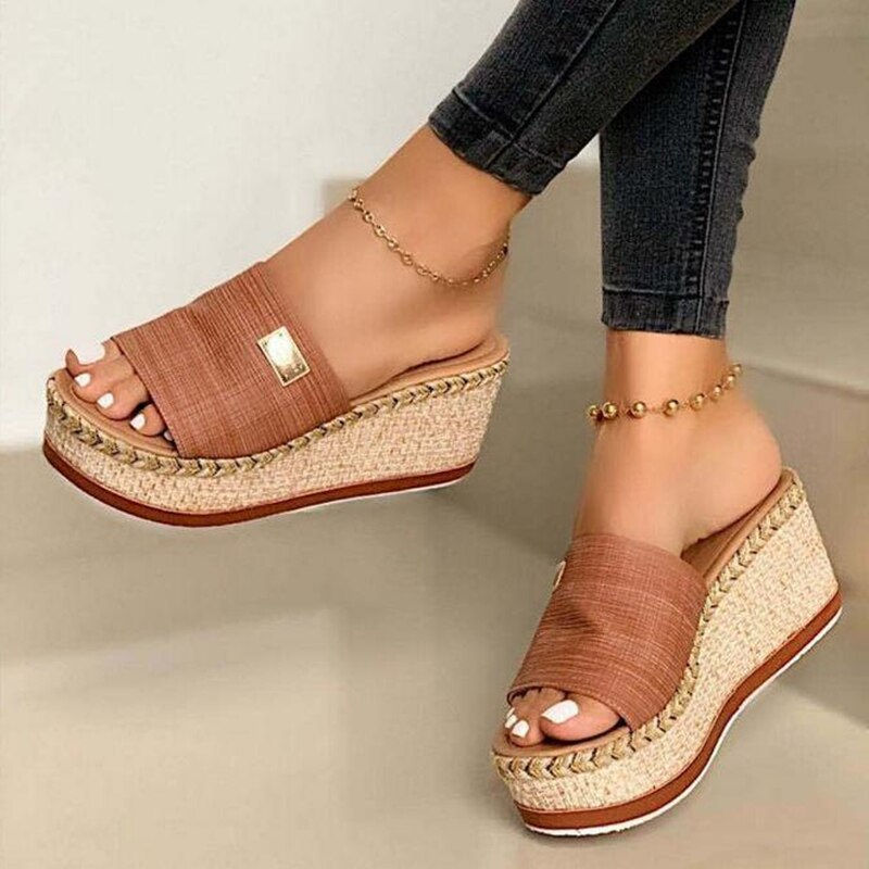 Thumbnail: 2020 Women Fashion Platform Slide Sandals