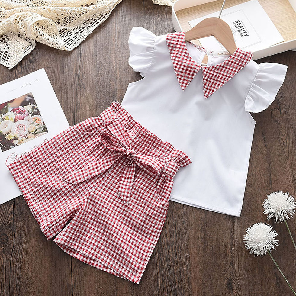 Thumbnail: Bear Leader Girls 2022 Summer Floral Chiffon Short Set