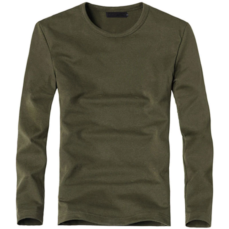 Thumbnail: 2022 Mens V-Neck Lycra And Cotton Long Sleeve T-Shirts