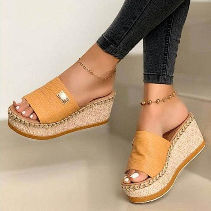 Thumbnail: 2020 Women Fashion Platform Slide Sandals
