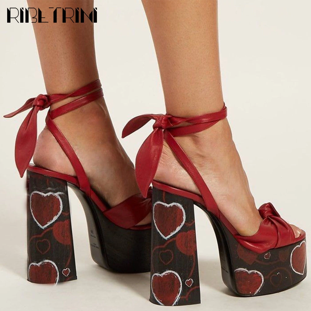 RIBETRINI Luxury Brand Platform Love Sandals  