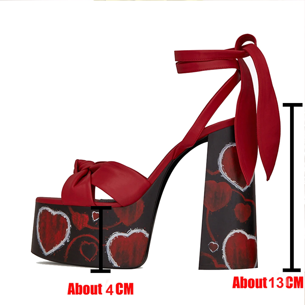 Thumbnail: RIBETRINI Luxury Brand Platform Love Sandals  