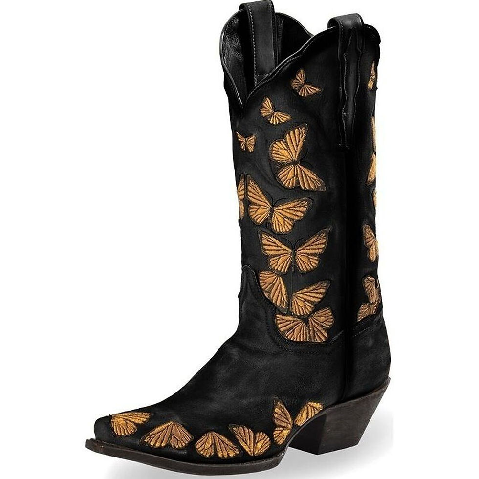 Thumbnail: SARAIRIS Womens Butterfly Concise Western Boots 