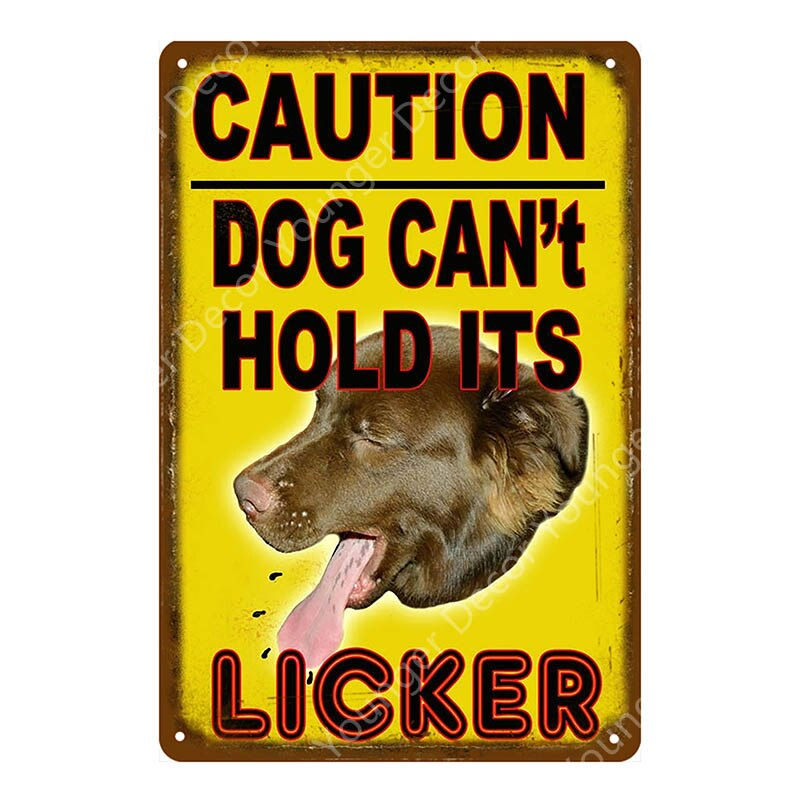 Thumbnail: Caution Pet Tin Vintage Pub Wall Plaques YI-178