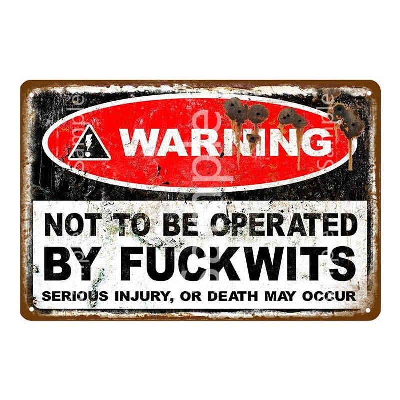 Thumbnail: Danger High Voltage Vintage Metal Warning Quote Signs