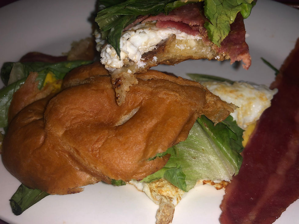 How To Make Egg Turkey Bacon Sandwich