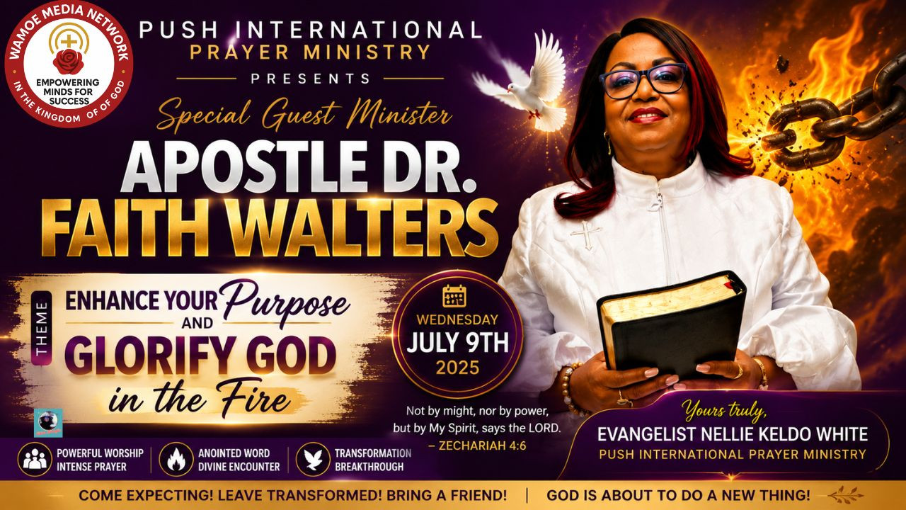 We are honored to announce that  Apostle Dr. Faith Walters