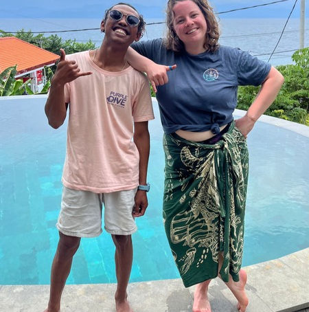 Sofie during her Divemaster training