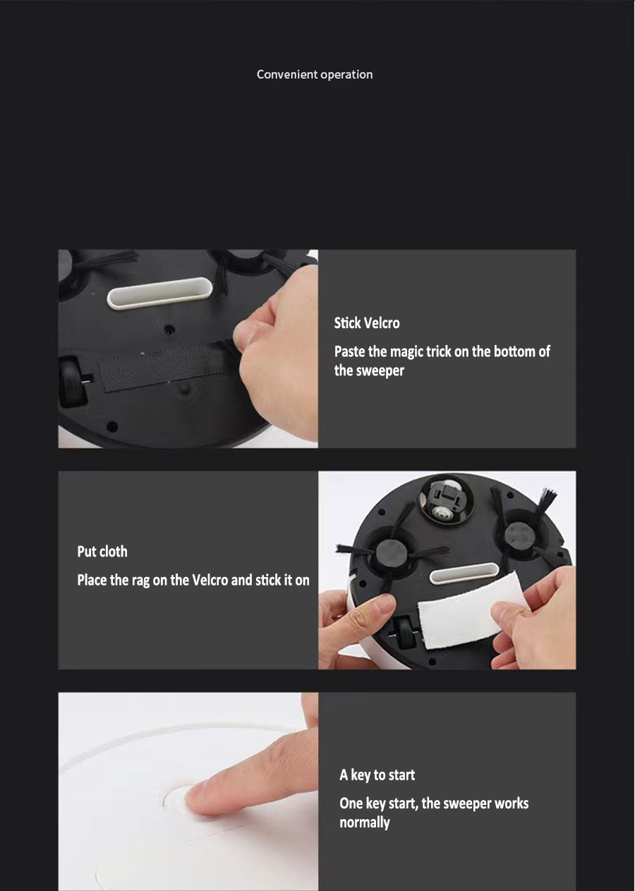 Miniatura: NEW USB Sweeping Robot Vacuum Cleaner Mopping 3 In 1 Smart Wireless 1500Pa Dragg