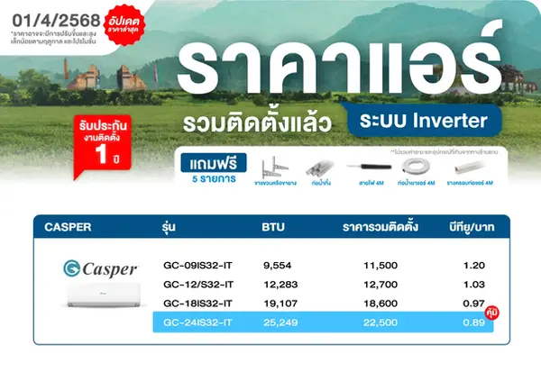 ราคา��แอร์ Casper เชียงใหม่.webp