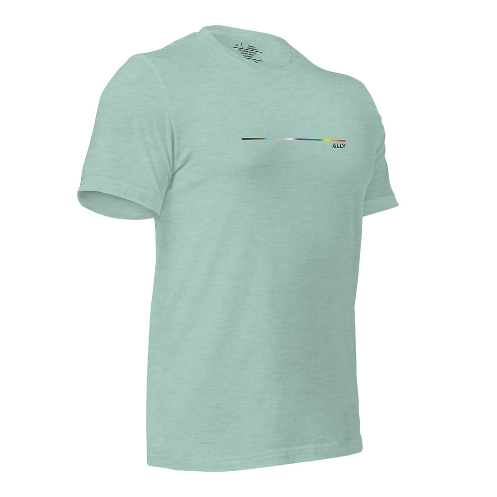 Thumbnail: Ally Rainbow Line T-Shirt - Neutral Fit