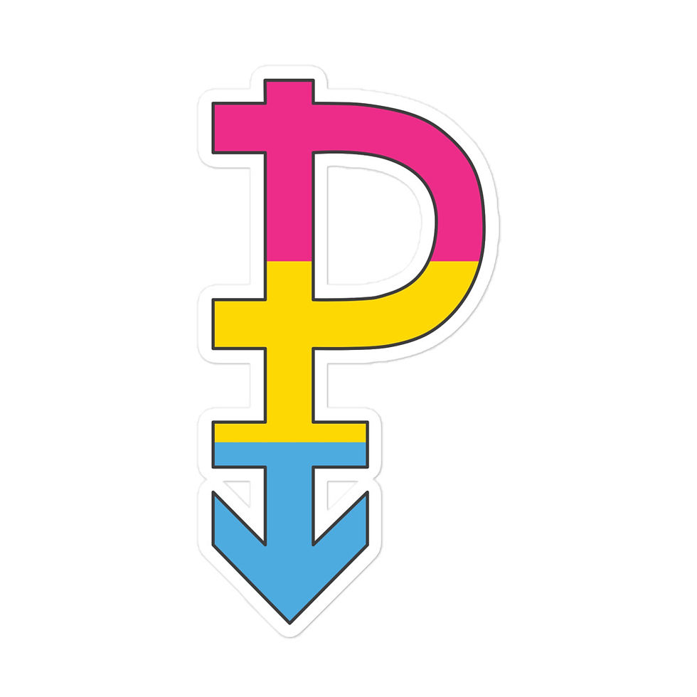Thumbnail: Pansexual Colored Symbol Vinyl Sticker