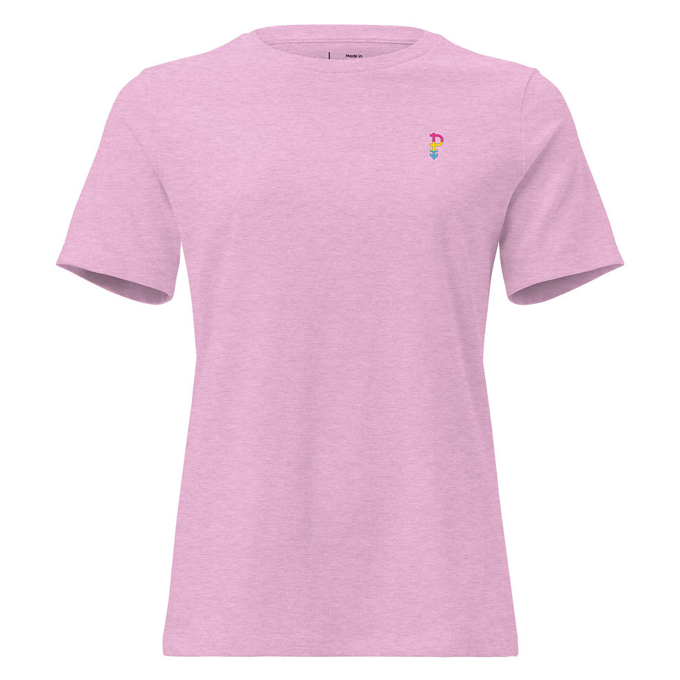 Thumbnail: Pansexual Colored Symbol T-Shirt - Curvy Fit