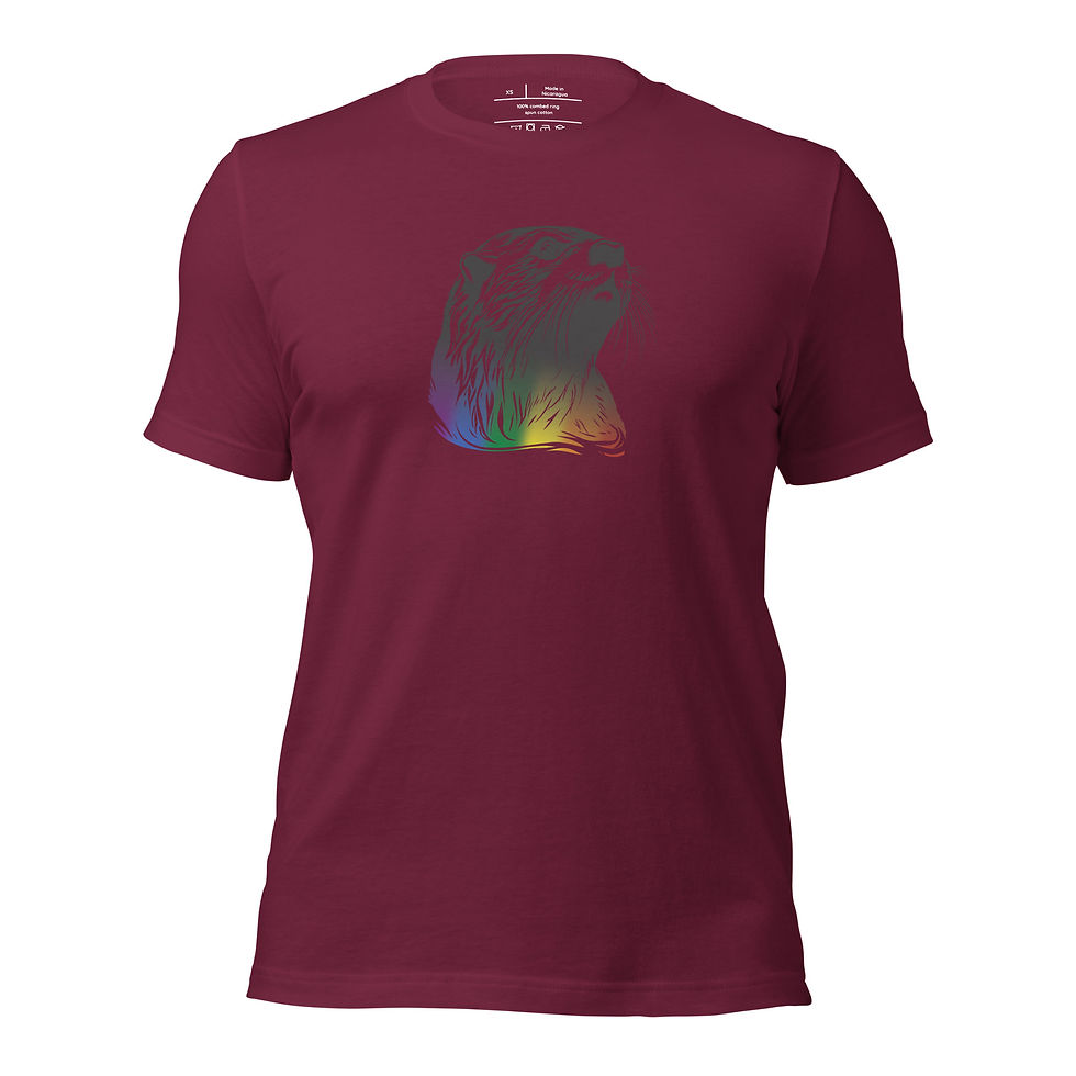 Thumbnail: Dark Large Otter Pride T-Shirt - Neutral FIt