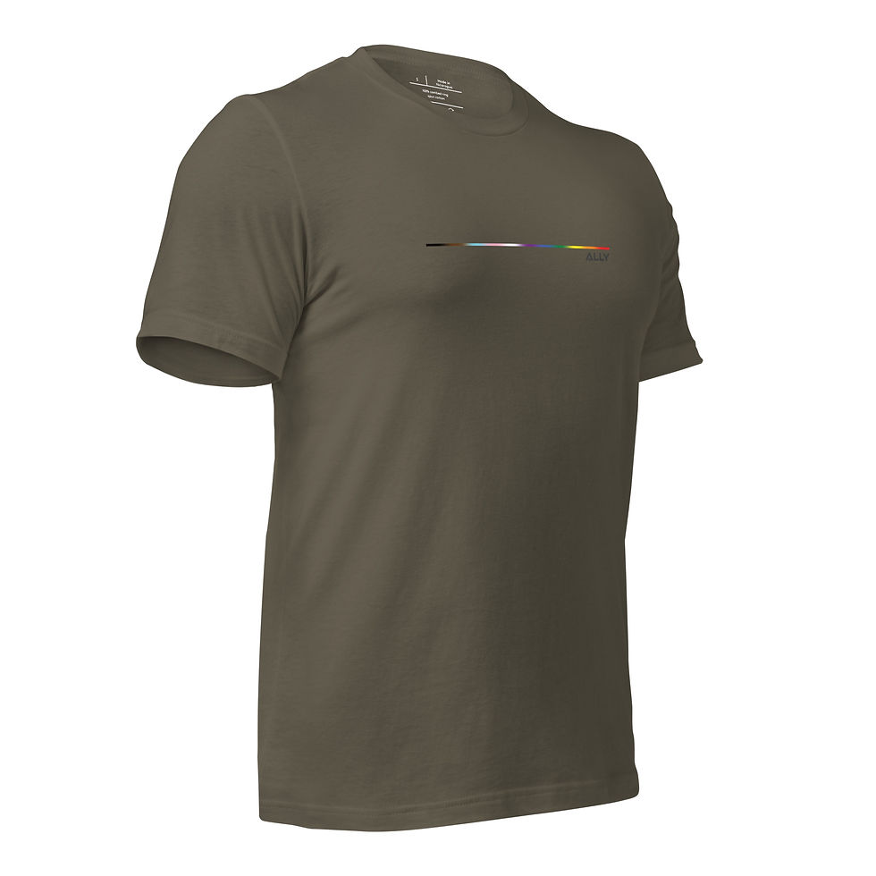 Thumbnail: Ally Rainbow Line T-Shirt - Neutral Fit