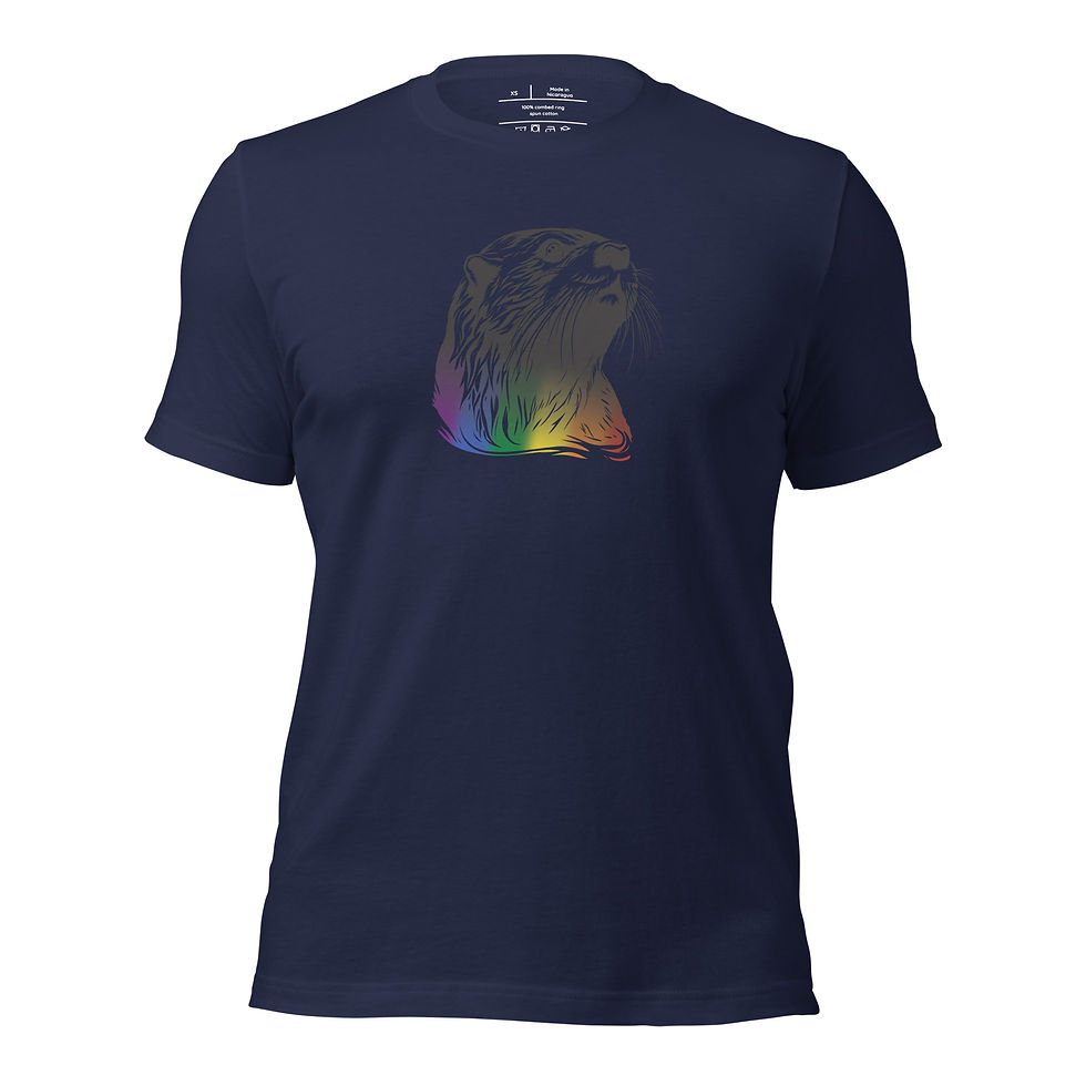Thumbnail: Dark Large Otter Pride T-Shirt - Neutral FIt