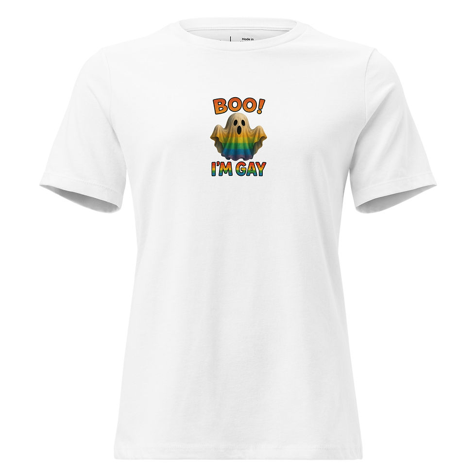 Thumbnail: Boo! I'm Gay! T-Shirt - Curvy Fit