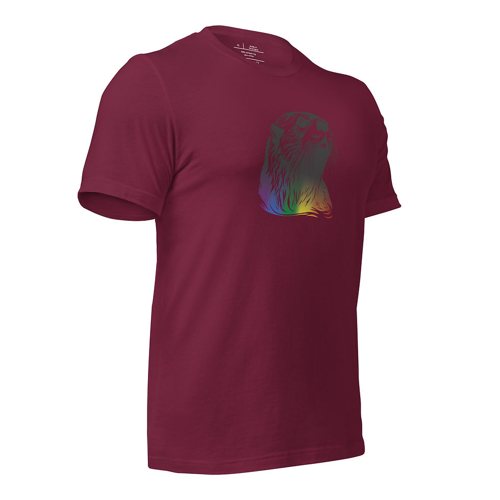 Thumbnail: Dark Large Otter Pride T-Shirt - Neutral FIt