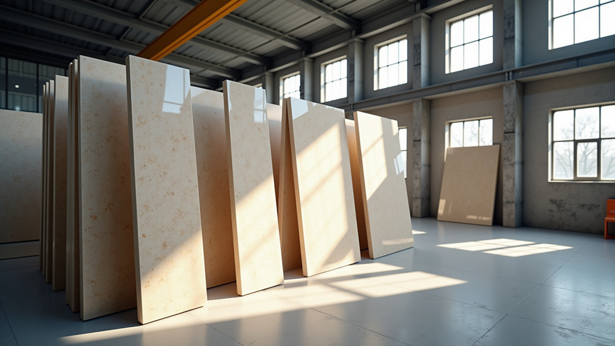 GLASTONE MARBLE AND slabs in warehouse