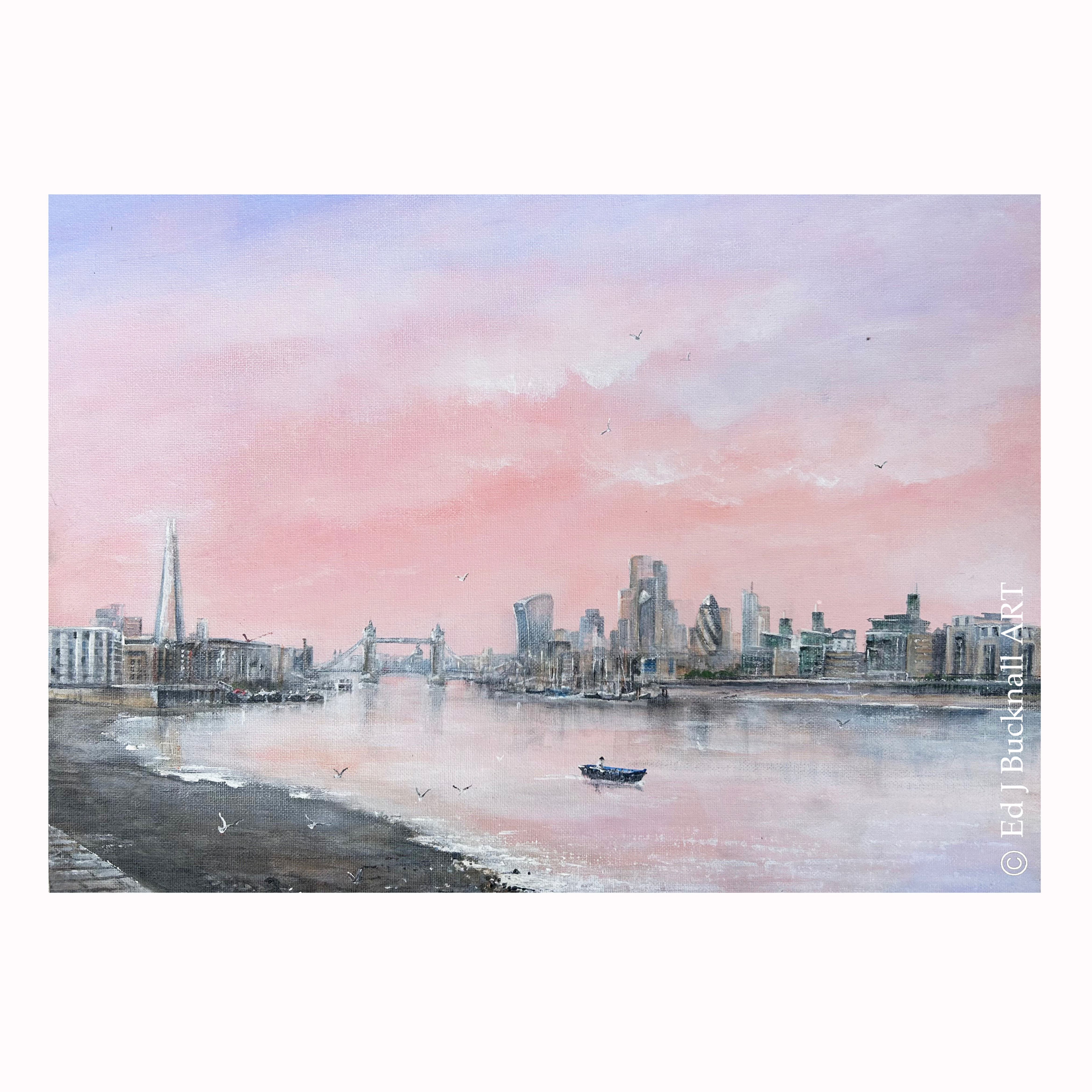 The River Thames and The City of London from Bermondsey