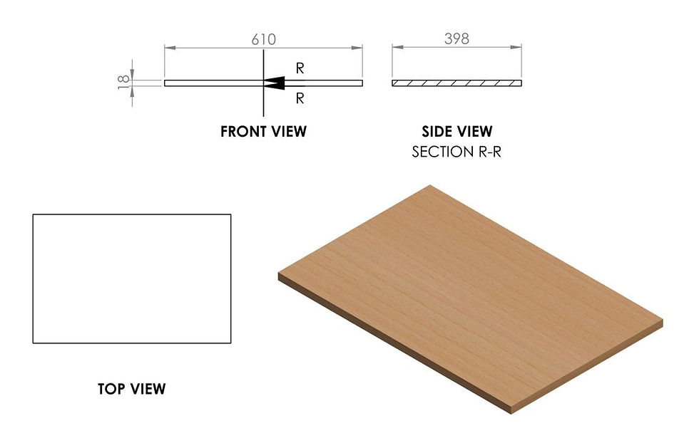 Thumbnail: Clarity 610mm Floor Standing 2 Drawer Basin Unit & Maple Oak Effect Worktop