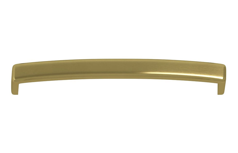 Thumbnail: 170mm Chunky D-Shape Handle - Brushed Brass