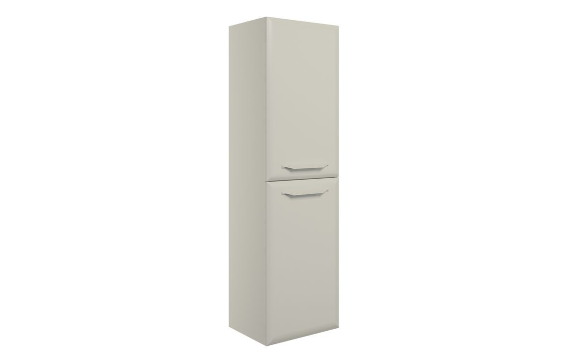 Aster 400mm Wall Hung 2 Door Midi Boy Unit - Matt Latte