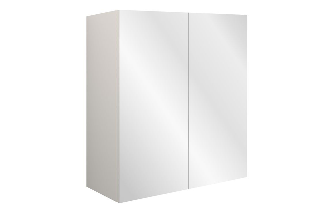 Glint 600mm Mirrored Wall Unit - Matt Arley Blue (Grey Cab)