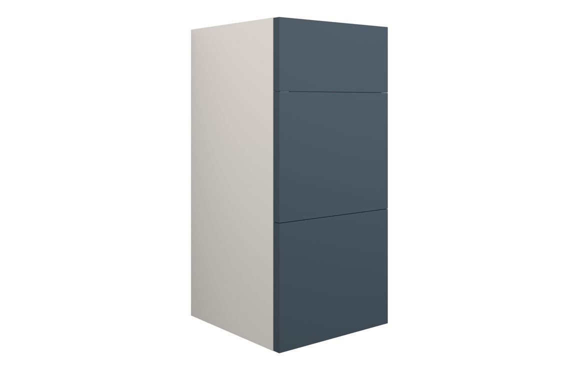 Clarity 300mm Standard 3 Drawer Unit - Matt Arley Blue (Grey Cab)