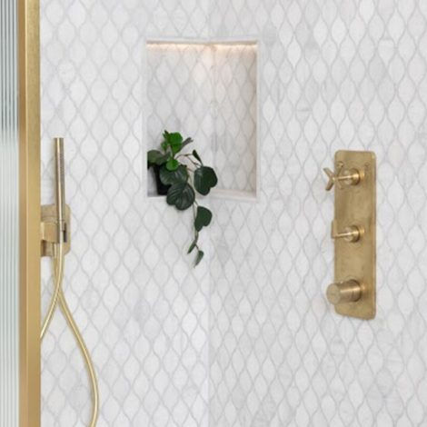 Thumbnail: Ca Pietra - Long Island Marble Honed Teardrop Mosaic/Eastbury