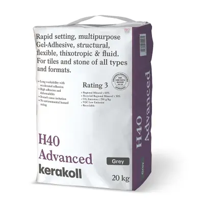 KERAKOLL - H40 Advanced Adhesive Rapid Set S1 20kg Grey