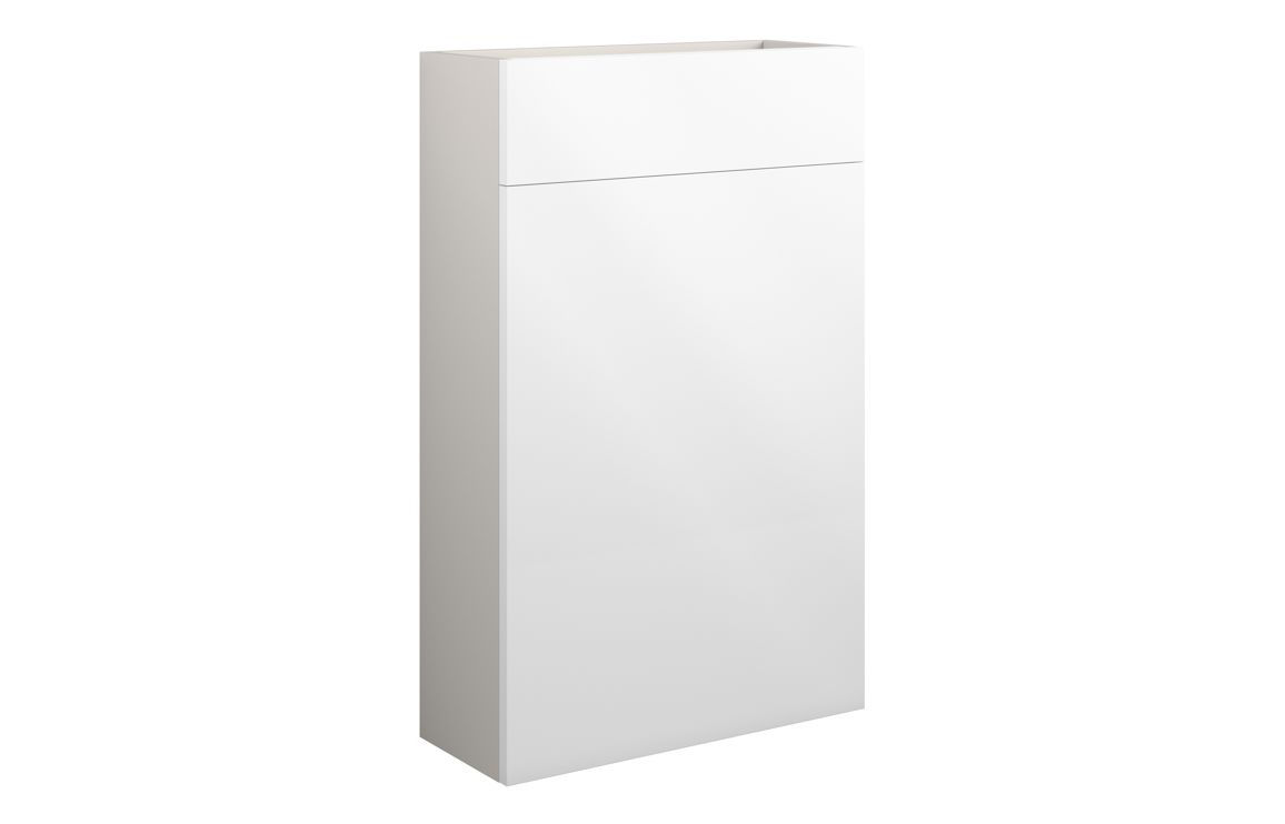 Clarity 500mm Slim WC Unit - White Gloss (Grey Cab)