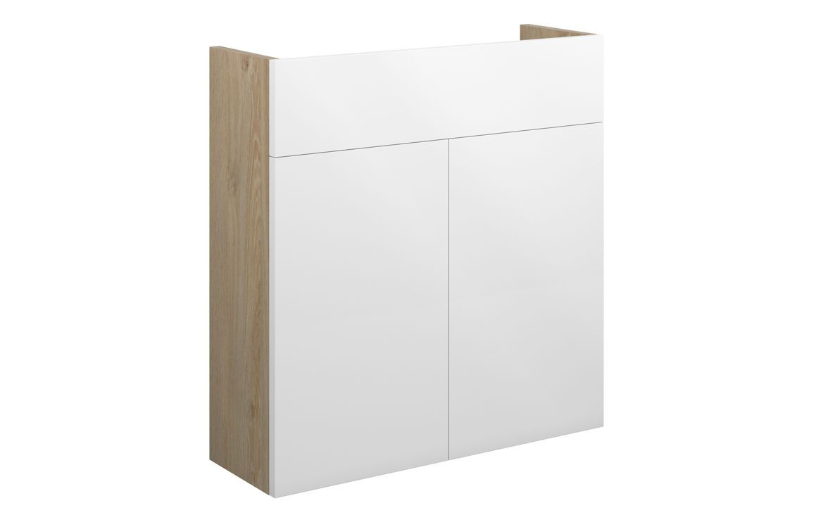 Clarity 600mm Slim Basin Unit - White Gloss (Oak Cab)