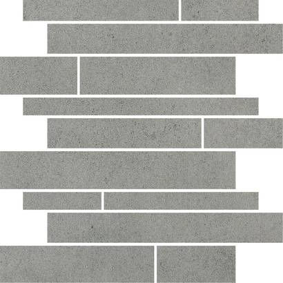 Rak Ceramics - 30x30cm Surface Cool Grey Matt Brick Mosaic - AM-GZSUR-CG.LP/BRK