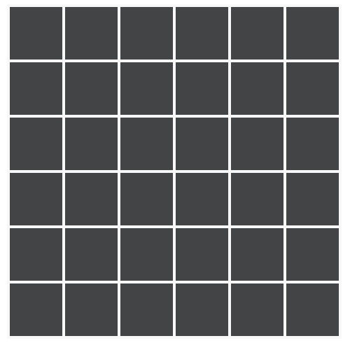 WAXMAN - 5x5cm Unglazed Square Black - 300603205