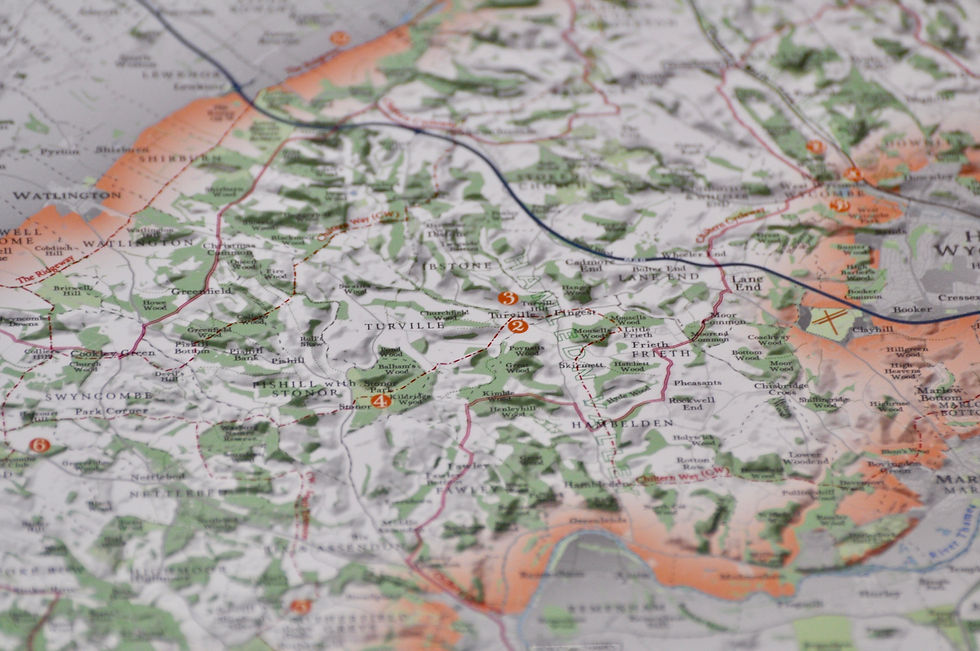 Thumbnail: Chiltern hills map for sale