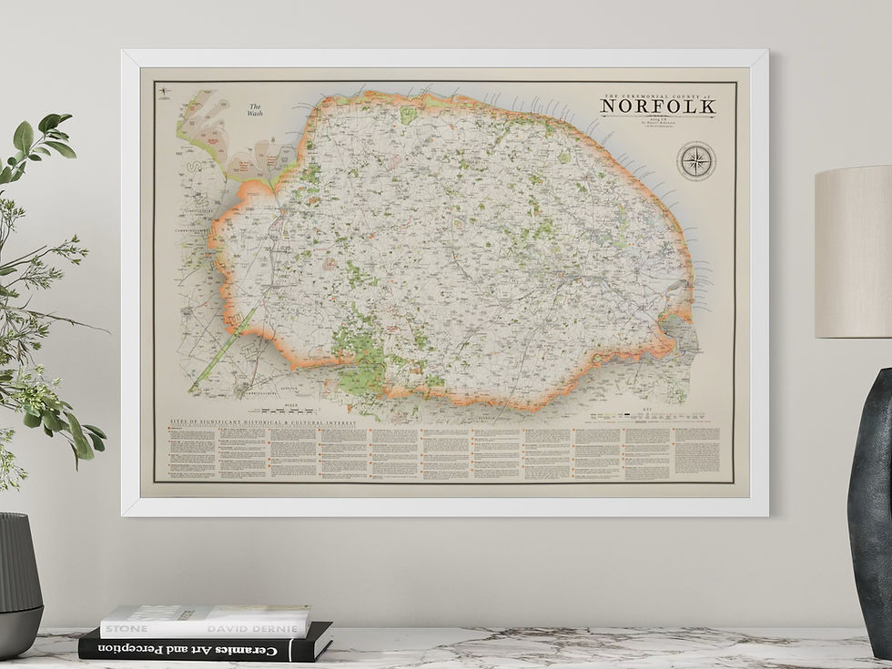 Thumbnail: Framed Norfolk Map