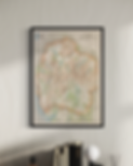 Framed map of the Lake District with Wainwrights