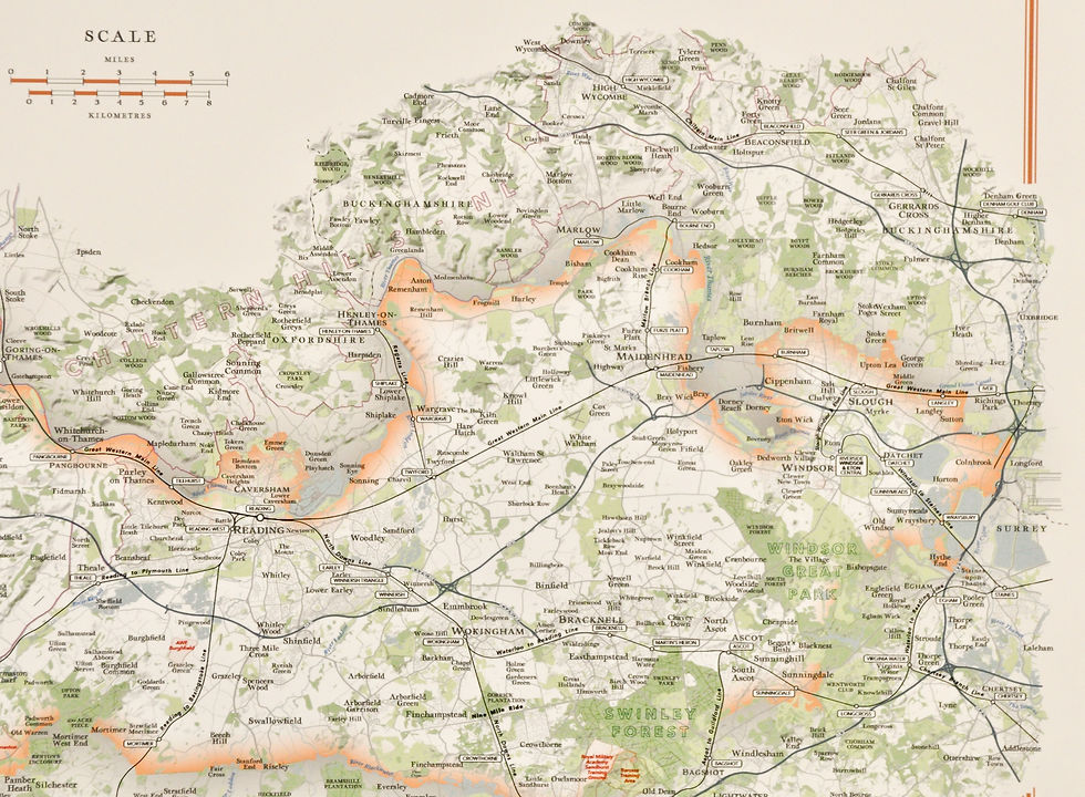 Thumbnail: Berkshire map print