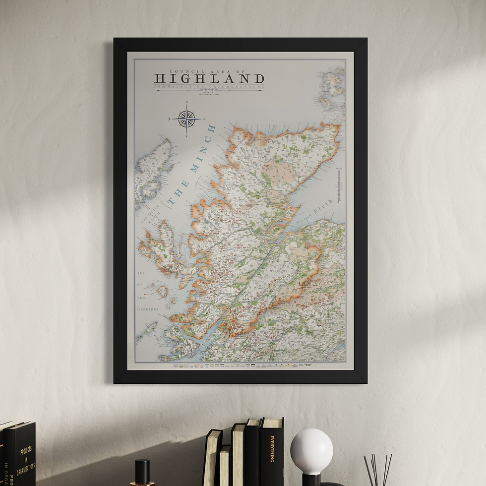 Thumbnail: Framed Highlands map