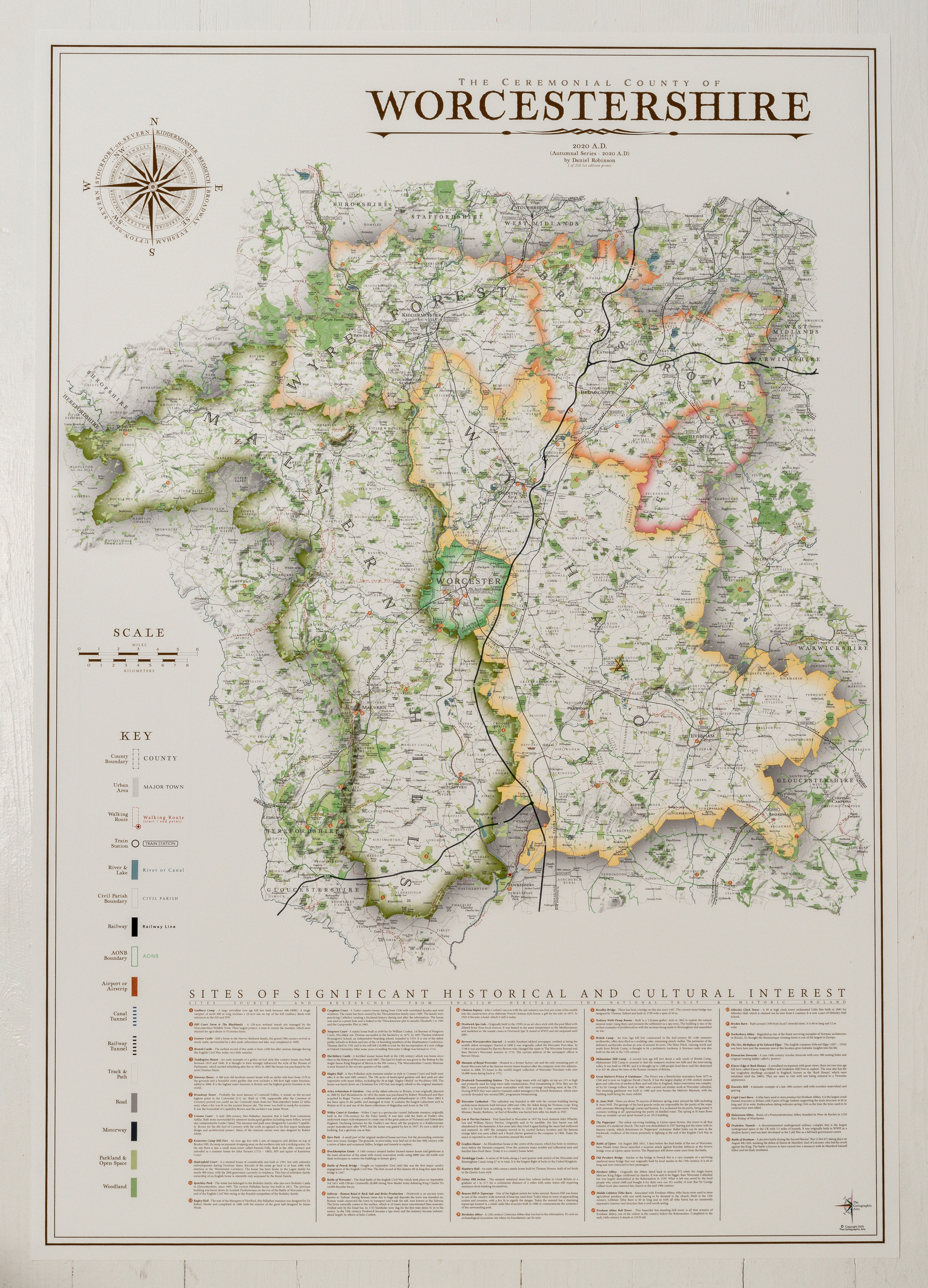 Map of Worcestershire