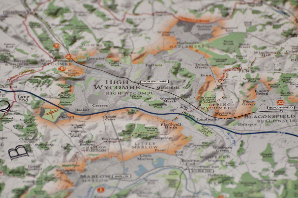 Thumbnail: Map print Chiltern Hills