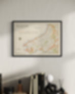 Framed map of Dyfed