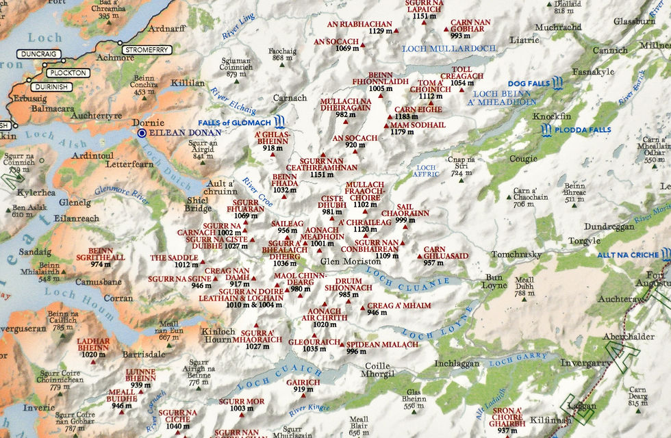 Thumbnail: Scottish Highlands wall map