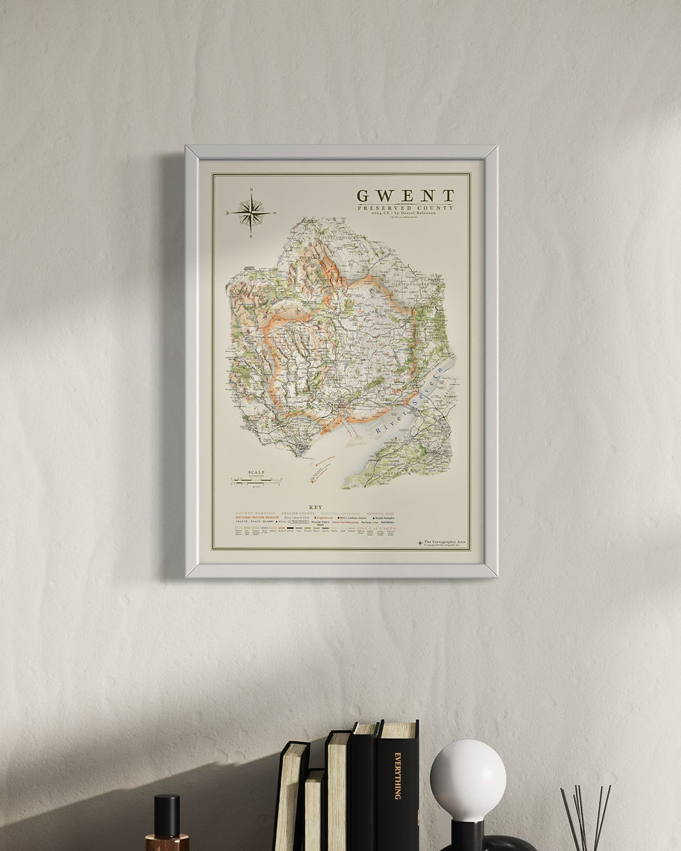 Thumbnail: Framed map of Gwent